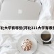 河北大学有哪些(河北211大学有哪些)