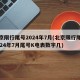北京限行尾号2024年7月(北京限行尾号2024年7月尾号K电表数字几)