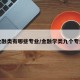金融类有哪些专业/金融学类九个专业