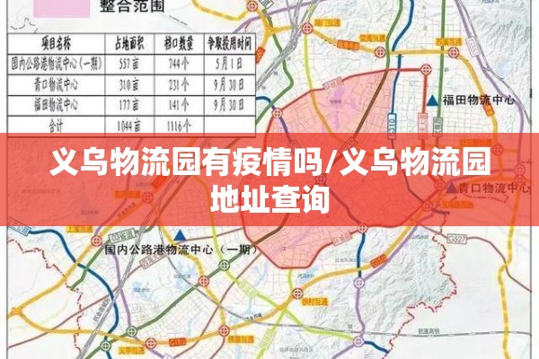 义乌物流园有疫情吗/义乌物流园地址查询
