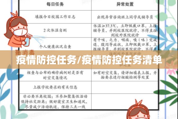 疫情防控任务/疫情防控任务清单