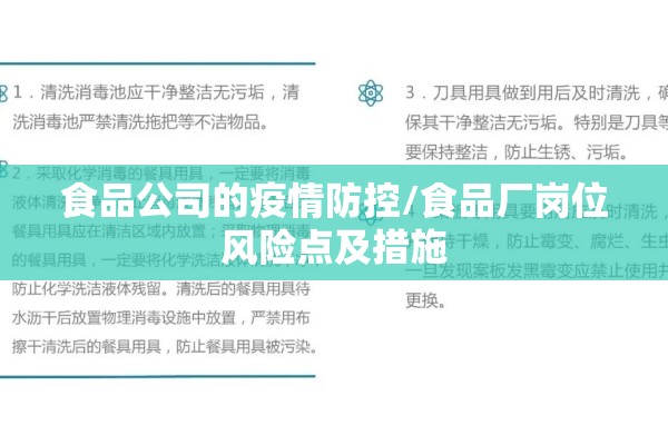 食品公司的疫情防控/食品厂岗位风险点及措施