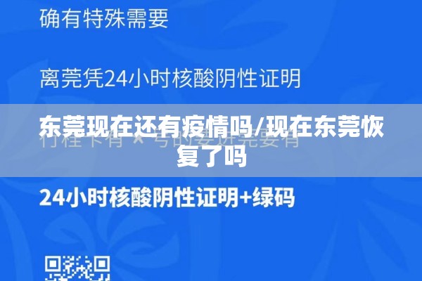 东莞现在还有疫情吗/现在东莞恢复了吗