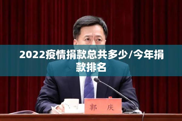 2022疫情捐款总共多少/今年捐款排名