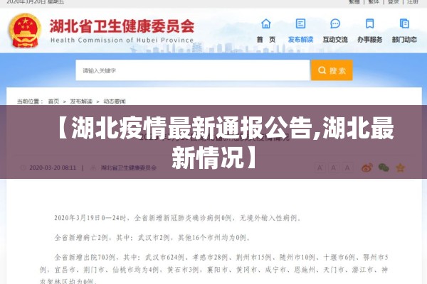 【湖北疫情最新通报公告,湖北最新情况】