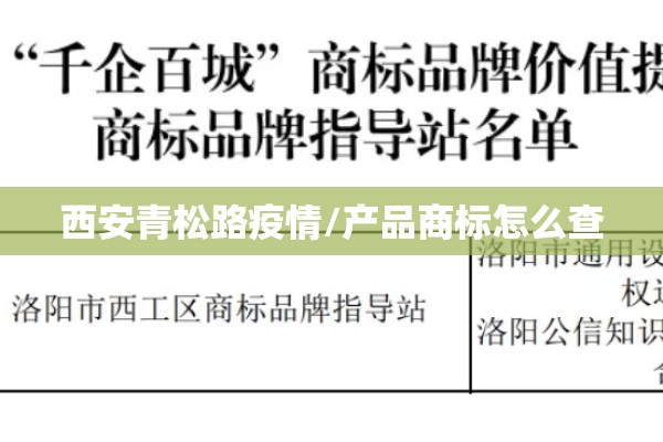 西安青松路疫情/产品商标怎么查 西安青松路疫情/产品商标怎么查