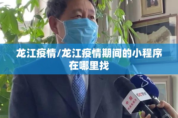 龙江疫情/龙江疫情期间的小程序在哪里找