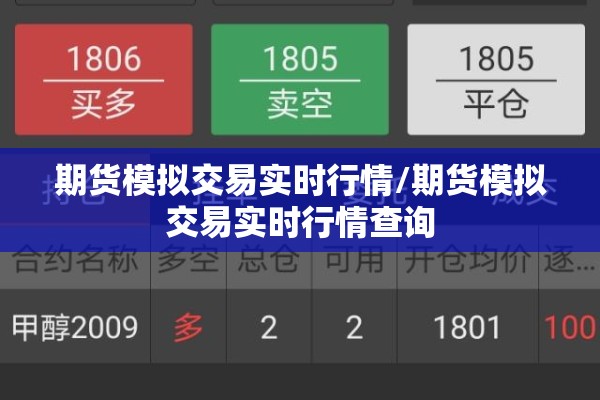 期货模拟交易实时行情/期货模拟交易实时行情查询