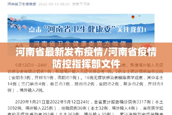 河南省最新发布疫情/河南省疫情防控指挥部文件