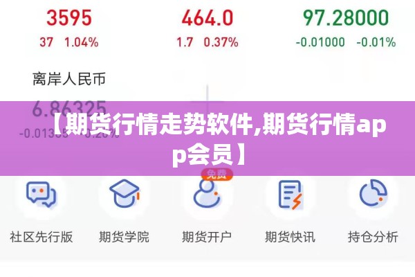 【期货行情走势软件,期货行情app会员】