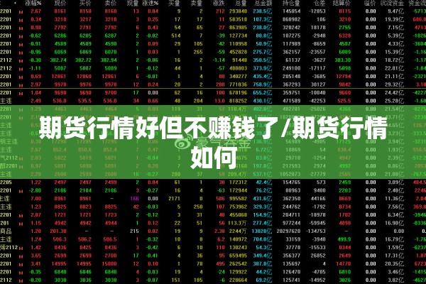 期货行情好但不赚钱了/期货行情如何 期货行情好但不赚钱了/期货行情如何