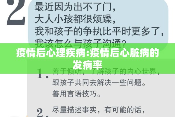 疫情后心理疾病:疫情后心脏病的发病率 疫情后心理疾病:疫情后心脏病的发病率