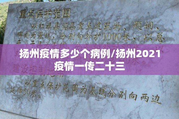 扬州疫情多少个病例/扬州2021疫情一传二十三
