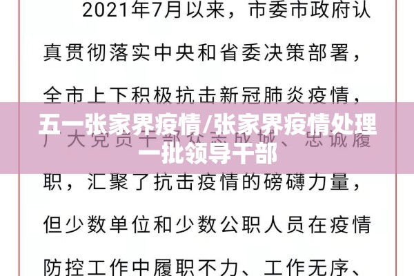 五一张家界疫情/张家界疫情处理一批领导干部