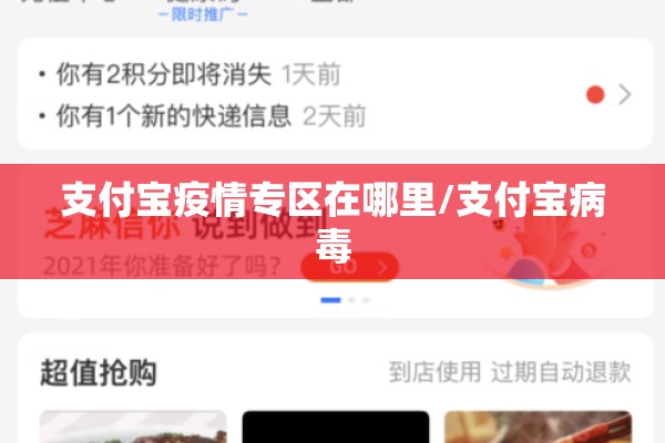 支付宝疫情专区在哪里/支付宝病毒