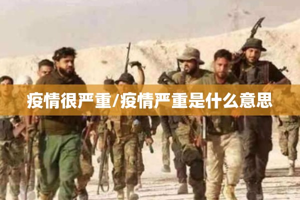 疫情很严重/疫情严重是什么意思