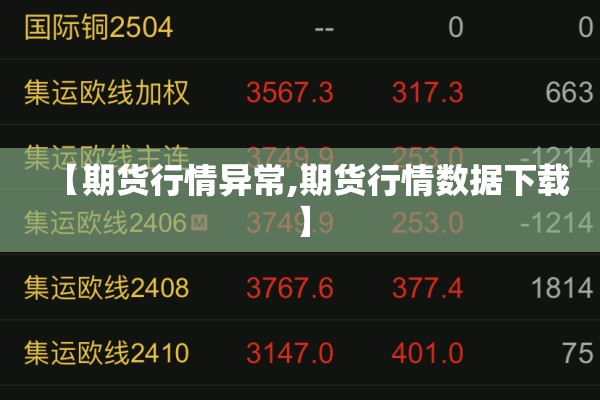 【期货行情异常,期货行情数据下载】 【期货行情异常,期货行情数据下载】