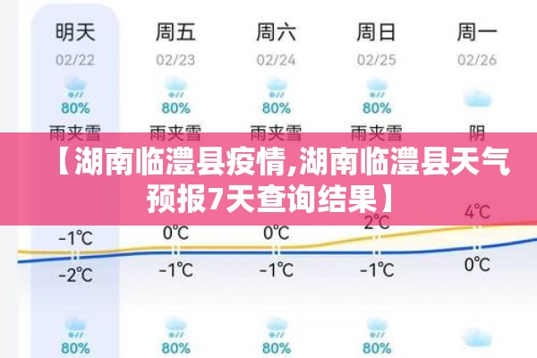 【湖南临澧县疫情,湖南临澧县天气预报7天查询结果】 【湖南临澧县疫情,湖南临澧县天气预报7天查询结果】