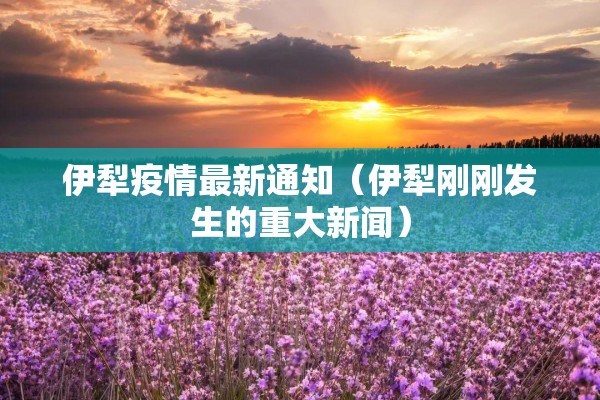 伊犁疫情最新通知(伊犁刚刚发生的重大新闻) 伊犁疫情最新通知(伊犁刚刚发生的重大新闻)