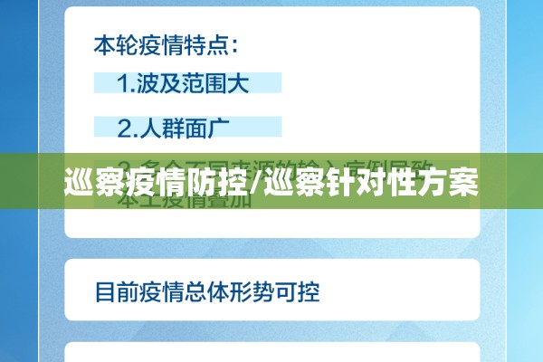 巡察疫情防控/巡察针对性方案